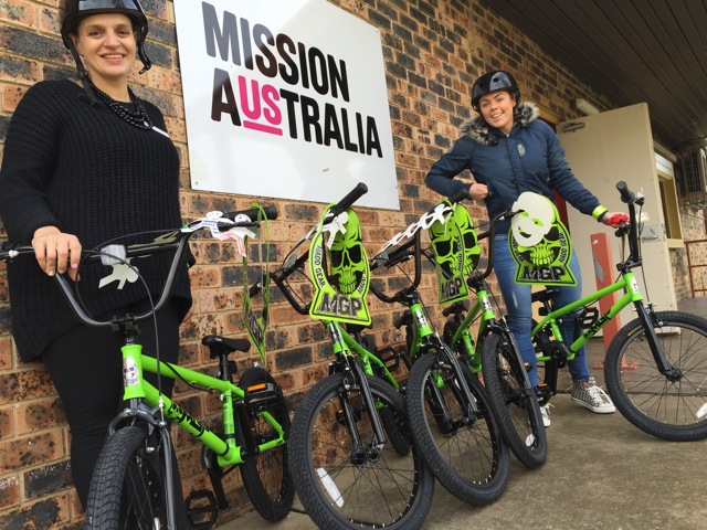 Build-a-Bike Charity Staff Team Building Donation to Mission Australia by Thrill team building events 