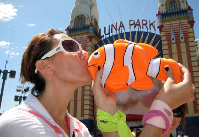 Charity Team Building activities and Events for Kids and adults at Luna Park in Sydney for Christmas staff events 