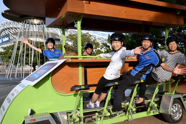 Thrill team rides Australia's biggest build a bike at Sydney Olympic Park