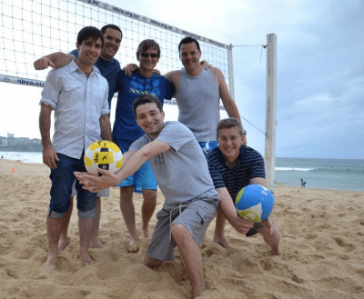 Beach Games and Beach Volleyball with Thrills best Central Coast team building activities for fun or serious play on the sand.