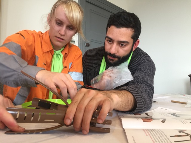 CSR team building prosthetic hands with Thrill client graduates Holcim staff