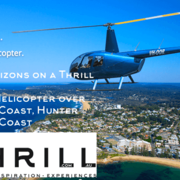 Helicopter Thrill experiences over The Central Coast only 1hr from Sydney
