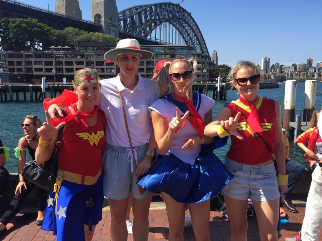 Super Hero themed Team Building Activities on Amazing Race staff celebrations in The Rocks and Rocks Pubs