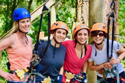 Ropes Course beneath the Tree Tops ladies group team building jobs hiring empowered staff