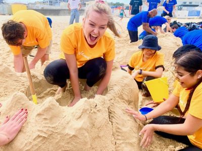Sydney Team Building activities, Cornona Free on Bondi beach by Thrill team events healthy active minded people creating teamwork