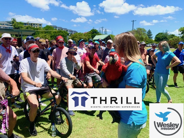 amazing-race-coffs-charity-thrill-bike team building activities with AFL umpires